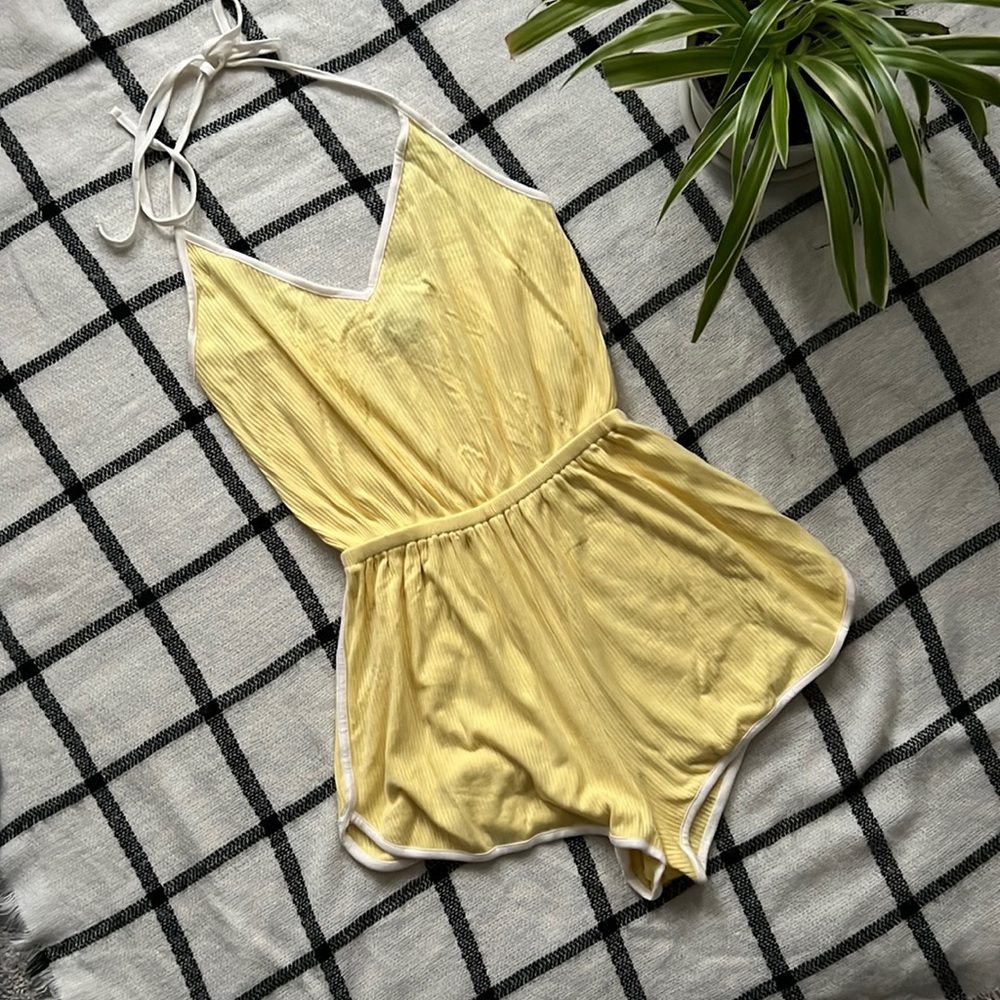 Yellow Sporty Romper
